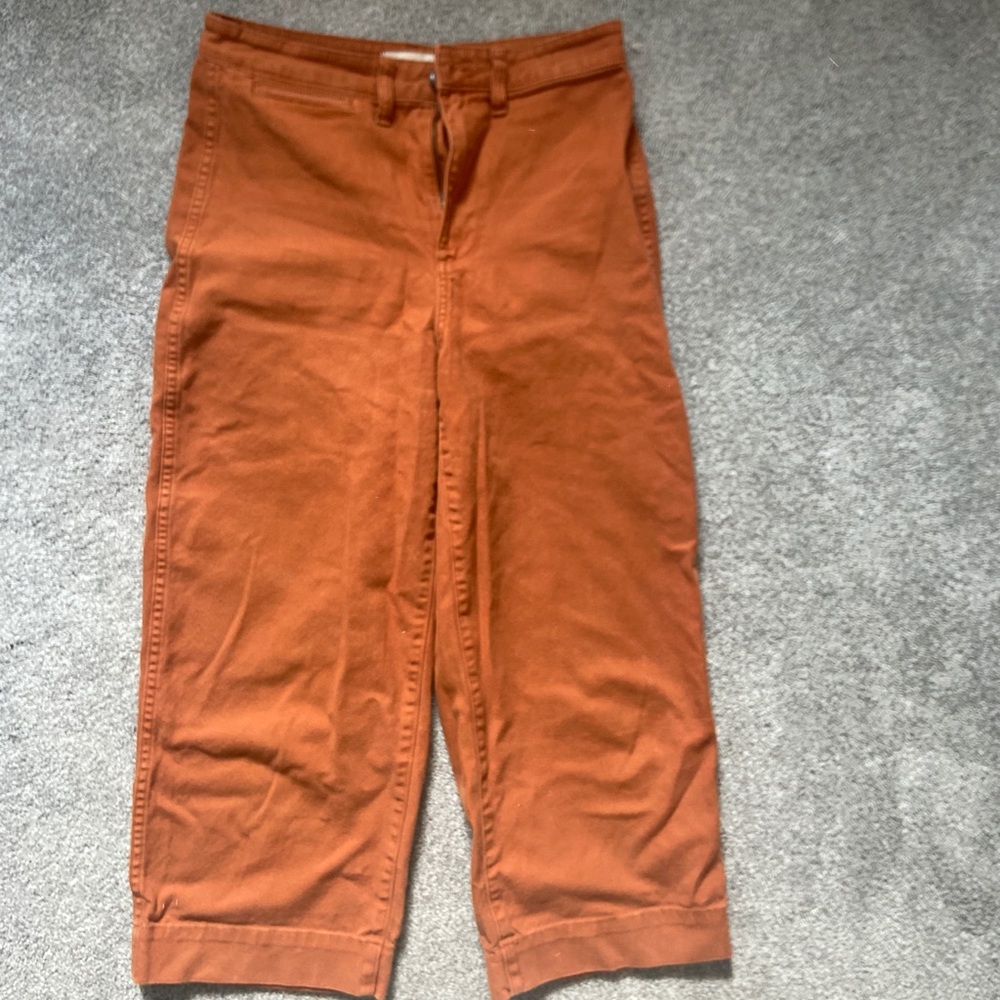 Madewell wide leg cropped pants